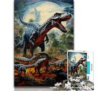 Rompecabezas de 1000 Piezas para Adultos y Adolescentes Rompecabezas del Mundo de los Dinosaurios para Adolescentes Juego de Preguntas y decoración de Pared cumpleaños y Navidad