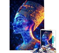 Rompecabezas de 1000 Piezas para Adultos y Adolescentes Rompecabezas Digital de la Reina Nefertiti Juegos Divertidos desafío difícil Regalo de cumpleaños (tamaño 50x75cm)