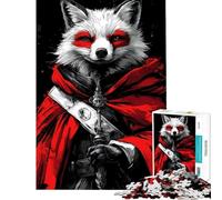 Rompecabezas de 1000 Piezas para Adultos y Adolescentes Rompecabezas Guerrero Zorro Carmesí para Adultos Juegos Divertidos Carrera de Velocidad Manual (tamaño 38x52cm)