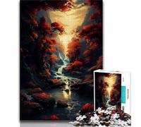 Rompecabezas de 1000 Piezas para Adultos y Adolescentes Rompecabezas psicodélico de montaña para Adolescentes Ideal para Decorar tu Escritorio a Partir de 14 años (tamaño 38x26cm)