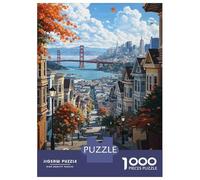 Rompecabezas De 1000 Piezas Para Adultos Y Adolescentes San Francisco Golden Gate Bridge Autumn Rompecabezas Para Adultos Juegos Relajantes Mejora La Memoria Regalos De Cumpleaños Y Únicos 52x38cm/100