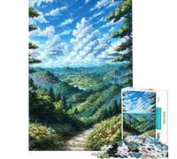 Rompecabezas de 1000 Piezas para Adultos y Adolescentes Sendero Sereno en un Valle de montaña - Arte de Paisaje Natural Rompecabezas para Adultos Juegos Divertidos desafío difícil de cumpleañoss