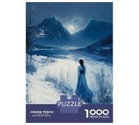 Rompecabezas De 1000 Piezas para Adultos Y Adolescentes Solitary Figure in Blue Landscape Rompecabezas para Adultos Juego Práctico Una Obra De Arte Difícil Y Desafiante 38x26cm/1000pcs