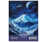 Rompecabezas De 1000 Piezas para Adultos Y Adolescentes Spaceship Over Fuji Mount Rompecabezas para Adultos Juegos Familiares Análisis Y Lógica Regalos De Cumpleaños Y Únicos 52x38cm/1000pcs