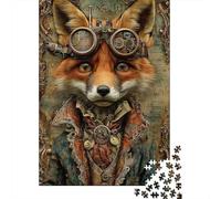 Rompecabezas De 1000 Piezas para Adultos Y Adolescentes Steampunk Fox Art Print Rompecabezas para Adultos Juegos Relajantes Arte De Pared Difícil Y Desafiante 52x38cm/1000pcs