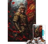 Rompecabezas de 1000 Piezas para Adultos y Adolescentes Sun Wukong el Rey Mono Rompecabezas Divertido Juego desafiante Regalo de cumpleaños único (tamaño 38x26cm)