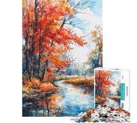 Rompecabezas de 1000 Piezas para Adultos y Adolescentes Susurros de río otoñales Rompecabezas para Adultos Juguete Decorativo para Pared Divertido y Original Ideal para cumpleaños
