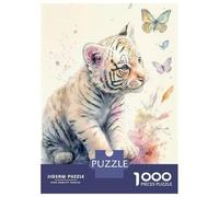 Rompecabezas De 1000 Piezas para Adultos Y Adolescentes Sweet Little White Tiger Rompecabezas Juegos Relajantes Regalos para Mujeres Cumpleaños Y Navidad 38x26cm/1000pcs