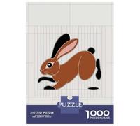 Rompecabezas De 1000 Piezas para Adultos Y Adolescentes Swift and Steady Rabbit Illustration Rompecabezas Juegos Relajantes Regalos para Mujeres Cumpleaños Y Navidad 70x50cm/1000pc