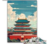 Rompecabezas de 1000 Piezas para Adultos y Adolescentes, Templo Prohibido, Juguetes educativos, Juegos antiestrés, Regalos geniales y Juguetes, 38x26cm