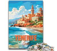 Rompecabezas de 1000 Piezas para Adultos y Adolescentes, Tenerife, Costa, España Regalos Divertidos para Familiares y Amigos, a Partir de 14 años (tamaño 50x75cm)
