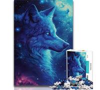Rompecabezas de 1000 Piezas para Adultos y Adolescentes The Blue Wolf Juguetes educativos Juegos Familiares cumpleaños 75x50cm