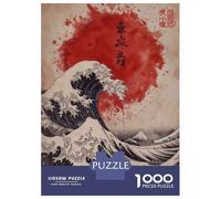 Rompecabezas De 1000 Piezas para Adultos Y Adolescentes The Great Wave Vintage Rompecabezas para Adultos Juegos Familiares Análisis Y Lógica Regalos De Cumpleaños Y Únicos 38x26cm/1000pcs