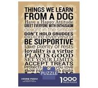 Rompecabezas De 1000 Piezas para Adultos Y Adolescentes Things We Learn from A Dog Rompecabezas para Adultos Juegos Familiares Análisis Y Lógica Regalos De Cumpleaños Y Únicos 38x26cm/1000pcs