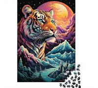 Rompecabezas De 1000 Piezas para Adultos Y Adolescentes Tiger Art Print-5 Rompecabezas Juego De Ingenio Difícil Regalos De Cumpleaños Y Únicos 38x26cm/1000pcs