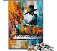 Rompecabezas de 1000 Piezas para Adultos y Adolescentes, Tocando el Piano, Pintura al óleo, Juguetes educativos, Juegos antiestrés, decoración única para el hogar y Regalos tamaño 50x75cm