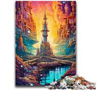 Rompecabezas de 1000 Piezas para Adultos y Adolescentes Torres increíbles Alivia el estrés, Pasa el Tiempo en casa y Encuentra tu Lista de Deseos con Papá Noel 26x38cm