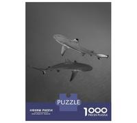 Rompecabezas De 1000 Piezas para Adultos Y Adolescentes Two Sharks Swimming in The Ocean Rompecabezas Juegos Relajantes Regalos para Mujeres Cumpleaños Y Navidad 38x26cm/1000pcs