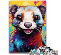 Rompecabezas de 1000 Piezas para Adultos y Adolescentes Una Linda comadreja Un Juego desafiante Toda la Familia (26x38cm)