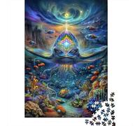 Rompecabezas De 1000 Piezas para Adultos Y Adolescentes Underwater Fantasy Sea Life Artwork Rompecabezas para Adultos Juegos Relajantes Arte De Pared Difícil Y Desafiante 38x26cm/1000pcs