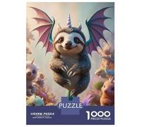 Rompecabezas De 1000 Piezas para Adultos Y Adolescentes Unicorn Dragon Baby Sloth Hybrid Rompecabezas Juegos Relajantes Regalos para Mujeres Cumpleaños Y Navidad 70x50cm/1000pcs