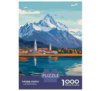 Rompecabezas De 1000 Piezas para Adultos Y Adolescentes Ushuaia, Argentina Landscape Rompecabezas Juego De Ingenio Difícil Regalos De Cumpleaños Y Únicos 38x26cm/1000pcs