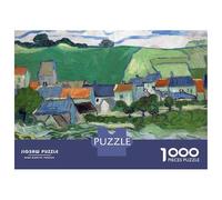 Rompecabezas De 1000 Piezas para Adultos Y Adolescentes Van Gogh View of Auvers Rompecabezas para Adultos Juegos Familiares Análisis Y Lógica Regalos De Cumpleaños Y Únicos 70x50cm/1000pcs