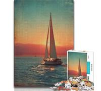 Rompecabezas de 1000 Piezas para Adultos y Adolescentes: Velero navegando por el océano 1000 Piezas para Adultos, para un Juego desafiante y Familiar (tamaño 38x26cm)