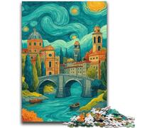 Rompecabezas de 1000 Piezas para Adultos y Adolescentes, Venecia: Cielo Nocturno, Rompecabezas de 1000 Piezas, Juego de Preguntas, decoración de Pared, cumpleaños y Navidad (50x75cm)