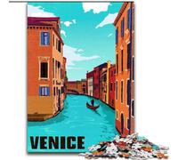Rompecabezas de 1000 Piezas para Adultos y Adolescentes, Venecia, Italia, Arte de Viaje, Juguetes antiestrés, decoración única para el hogar y Regalos para Mayores de 14 años, 26x38cm