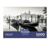 Rompecabezas De 1000 Piezas para Adultos Y Adolescentes Venice Gondolas in Foggy Morning Rompecabezas para Adultos Juego De Ingenio Arte De Pared Regalos De Cumpleaños Y Únicos 38x26cm/1000pcs