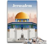 Rompecabezas de 1000 Piezas para Adultos y Adolescentes Viaje a Jerusalén Juguete Educativo antiestrés Regalo de Amigo Secreto para niños de 14 años (tamaño 38x26cm)