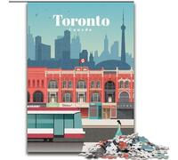 Rompecabezas de 1000 Piezas para Adultos y Adolescentes, Viaje a Toronto, para Juego Educativo, desafío, Juguete para Mejorar la Memoria, para niños de 14 años, 26x38cm