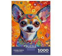 Rompecabezas De 1000 Piezas para Adultos Y Adolescentes Vibrant Chihuahua Art -1 Rompecabezas para Adultos Juego Práctico Una Obra De Arte Difícil Y Desafiante 70x50cm/1000pcs