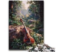 Rompecabezas de 1000 Piezas para Adultos y Adolescentes: Violín en el Bosque, Juguetes educativos, Juegos Familiares, Regalos para Amigos y Familiares, 50x75cm