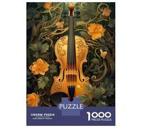 Rompecabezas De 1000 Piezas para Adultos Y Adolescentes Violin Vintage Violinist Rompecabezas para Adultos Juegos Familiares Análisis Y Lógica Regalos De Cumpleaños Y Únicos 38x26cm/1000pcs