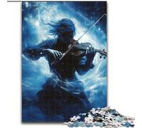 Rompecabezas de 1000 Piezas para Adultos y Adolescentes Violinista, cumpleaños para Adultos, Juego Familiar y pasatiempo 26x38cm