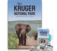 Rompecabezas de 1000 Piezas para Adultos y Adolescentes Visita el Parque Nacional Kruger Juguetes educativos y Juegos Familiares Que fomentan el Amor en Pareja (75x50cm)