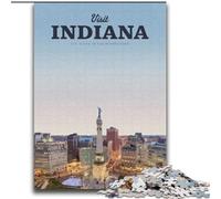 Rompecabezas de 1000 Piezas para Adultos y Adolescentes Visita Indiana Juego de Preguntas Toda la Familia (38x52cm) 1000 Piezas