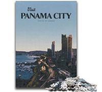 Rompecabezas de 1000 Piezas para Adultos y Adolescentes: Visita la Ciudad de Panamá Un Juego Educativo, desafiante Pero Divertido y Divertido para cumpleaños (tamaño 50x75cm)