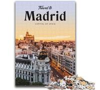 Rompecabezas de 1000 Piezas para Adultos y Adolescentes: Visita Madrid, Juego Educativo, Juguete de desafío, decoración de Pared, cumpleaños y Navidad (tamaño 50x75cm)