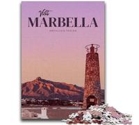 Rompecabezas de 1000 Piezas para Adultos y Adolescentes Visita Marbella Juguete Educativo antiestrés Interacción Entre Padres e Hijos A Partir de 14 años (tamaño 50x75cm)