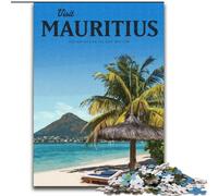 Rompecabezas de 1000 Piezas para Adultos y Adolescentes Visita Mauricio Vacaciones en casa Pasa el Tiempo con Piezas de Formas aleatorias Totalmente entrelazadas (50x75cm) 1000 Piezas