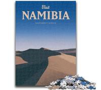 Rompecabezas de 1000 Piezas para Adultos y Adolescentes Visita Namibia Rompecabezas para Adolescentes Juego de Preguntas y decoración de Pared cumpleaños y Navidad (26x38cm)