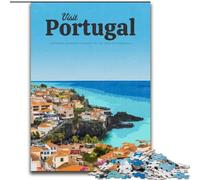 Rompecabezas de 1000 Piezas para Adultos y Adolescentes, Visita Portugal, Juego de ingenio, decoración de Pared, cumpleaños y Navidad (50x75cm) 1000 Piezas