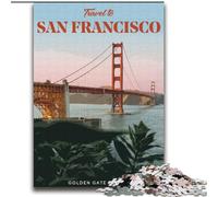 Rompecabezas de 1000 Piezas para Adultos y Adolescentes, Visita San Francisco, Juego Educativo Familiar, decoración de Pared, cumpleaños y Navidad, 38x52cm