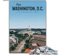 Rompecabezas de 1000 Piezas para Adultos y Adolescentes Visita Washington DC Juguete Educativo Intelectual descompresor Regalos de Amigo Secreto (50x75cm) 1000 Piezas