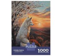 Rompecabezas De 1000 Piezas para Adultos Y Adolescentes White Fox Sunset Magical Rompecabezas para Adultos Juegos Familiares Análisis Y Lógica Regalos De Cumpleaños Y Únicos 70x50cm/1000pcs
