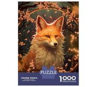 Rompecabezas De 1000 Piezas para Adultos Y Adolescentes Wolf Cherry Blossom Rompecabezas para Adultos Juegos Familiares Análisis Y Lógica Regalos De Cumpleaños Y Únicos 52x38cm/1000pcs