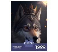 Rompecabezas De 1000 Piezas para Adultos Y Adolescentes Wolf King Funny Rompecabezas para Adultos Juegos Familiares Análisis Y Lógica Regalos De Cumpleaños Y Únicos 70x50cm/1000pcs